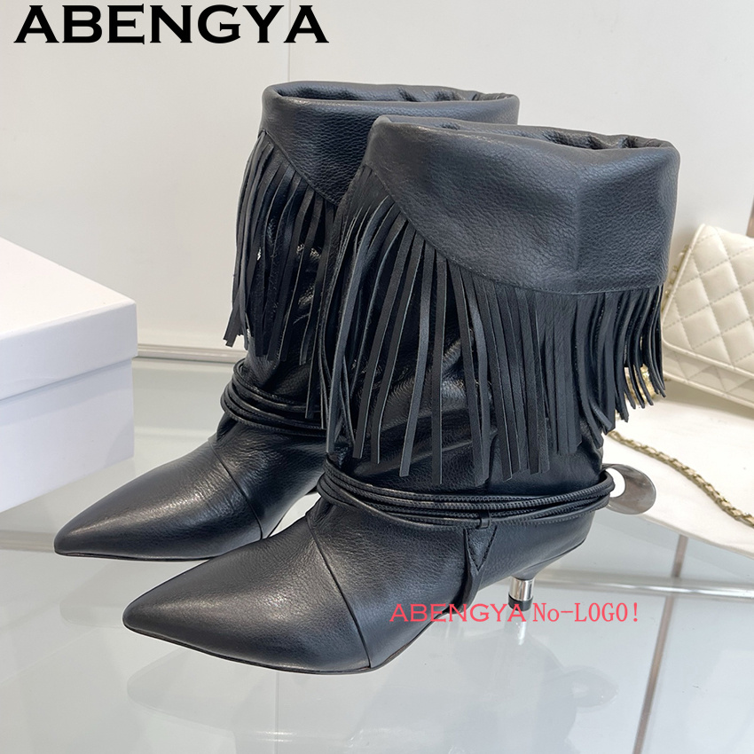 Suede Leather Edge Tassel Desi - đánh giá và giá Ethnic Fashion Women
