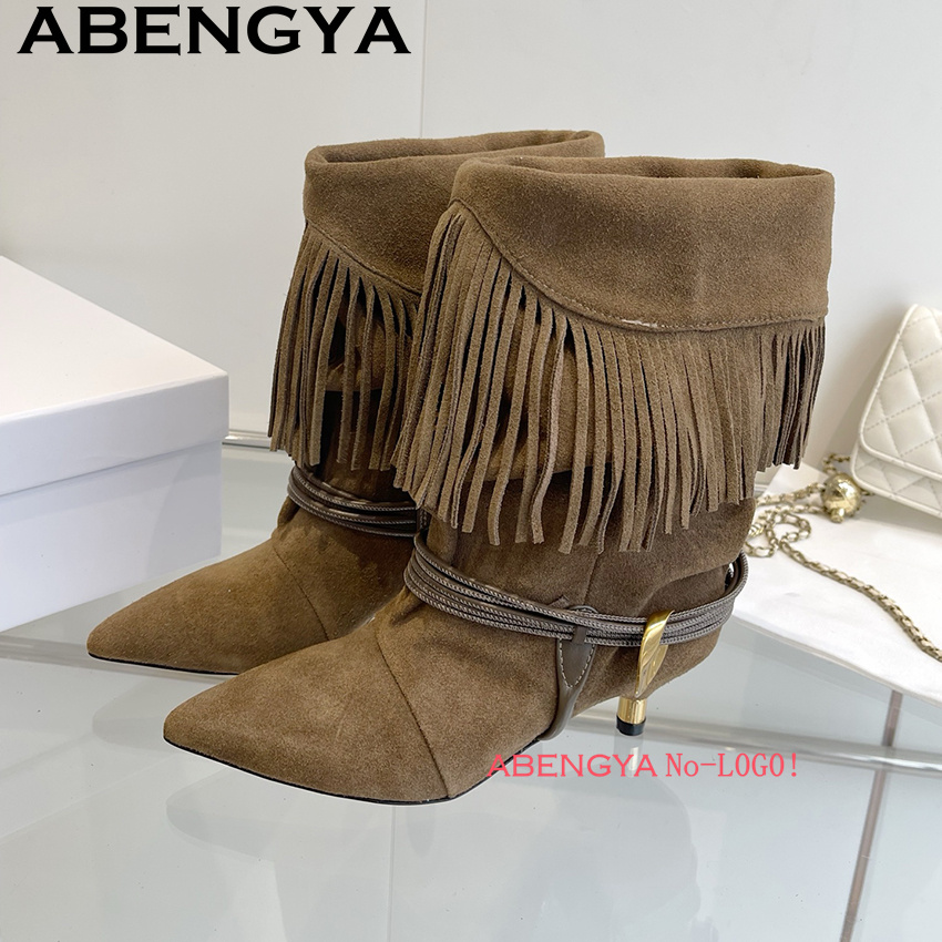 Suede Leather Edge Tassel Desi - đánh giá và giá Ethnic Fashion Women