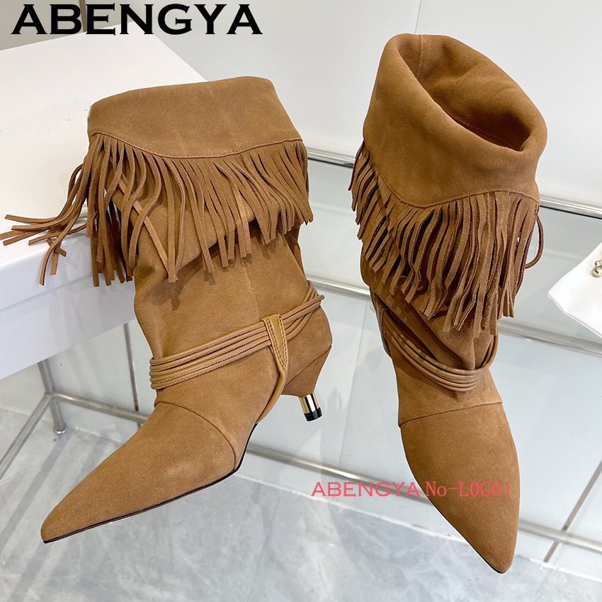 Suede Leather Edge Tassel Desi - đánh giá và giá Ethnic Fashion Women