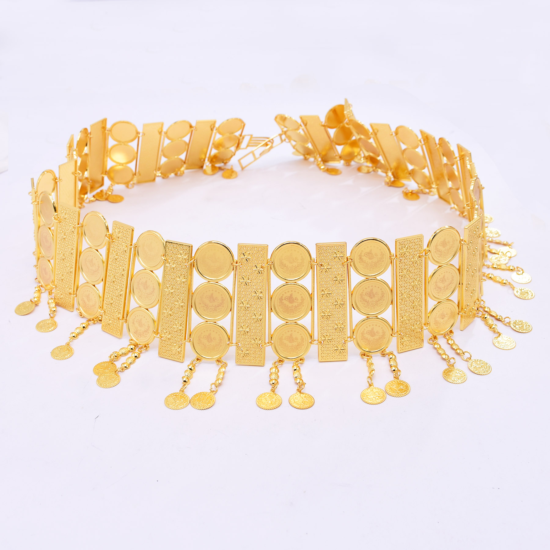 3-Row Wide Coin Tassel Belt Bo - đánh giá và giá Ethnic Fashion Co In
