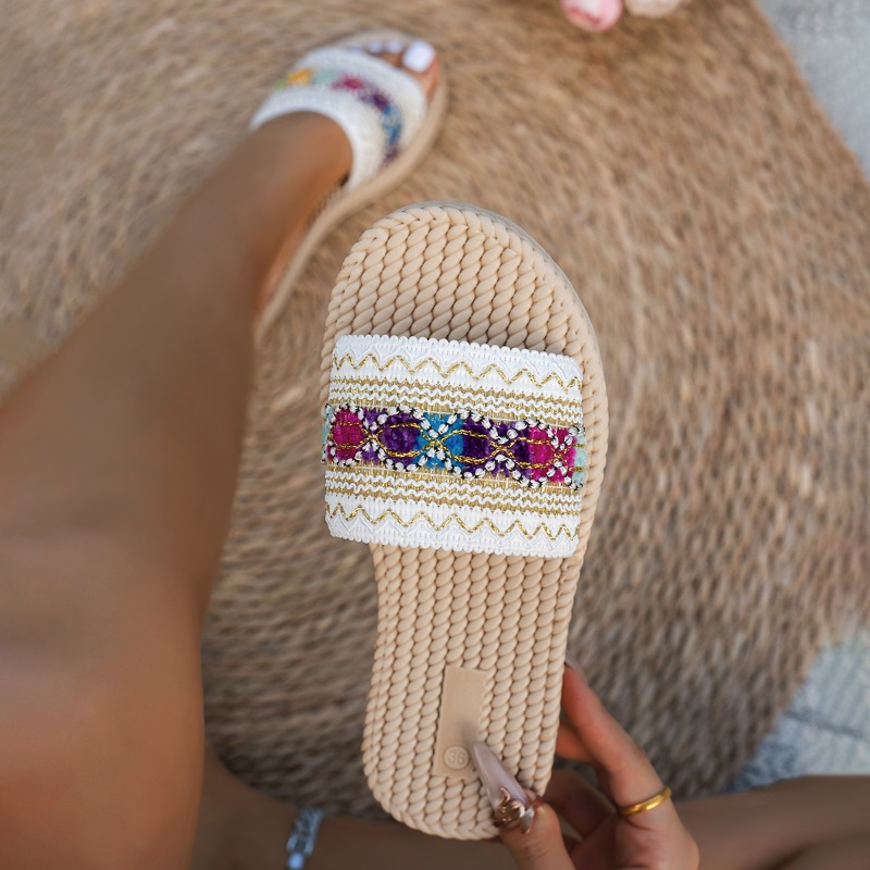 Women Slippers Outdoor Flat De - đánh giá và giá Ethnic Modern Fashion