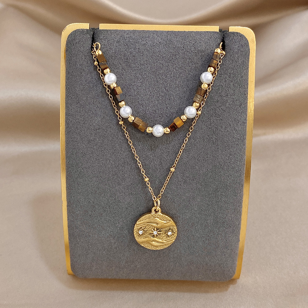 Retro Tiger's Eye Pearl Beaded - đánh giá và giá Ethnic Fashion Co In